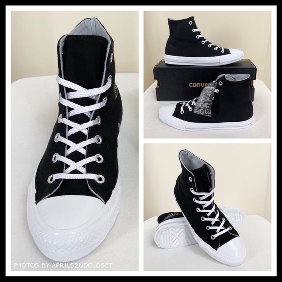 CONVERSE CHUCK TAYLOR ALL STAR BLACK HIGH TOPS A2C - Picture 5 of 8